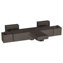 Paini France - Paini Dax mezclador termostático de pared para bañera y ducha negro cepillado