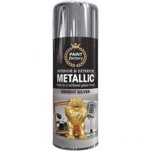 Paint Factory - 1752 All Purpose Spray Paint Metallic Bright Silver 400ml