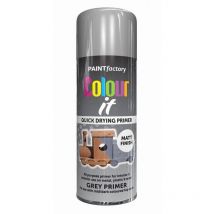 Paint Factory - 1737 Colour It Spray Paint Grey Primer Matt 400ml