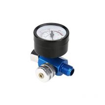 Tinor - Paint Gun Pressure Gauge, Paint Gun Pressure Regulator, 1/4 Inch Paint Gun Air Pressure Regulator Gauge Pneumatic Tool Accessory