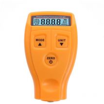 Jauge d'épaisseur de peinture Jauge d'épaisseur de revêtement Jauge de profondeur de peinture avec écran lcd rétroéclairé (orange)