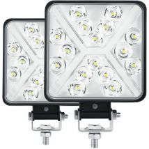 Pair 4" Phare de Travail led Tracteur 300W 12000LM 6000K Phare led 4x4 IP67 Feux Additionnels led Moto Carré 8D Lentille Extrêmement Haute Luminosité
