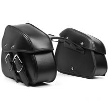 Pair Motorcycle PU Leather Saddlebags Saddle Swingarm Left Right Side