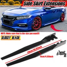 Pair of 119cm Side Skirts Extensions Splitters Glossy Black For Car Sedan Coupe 2 door 4 door Universal