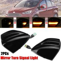 Pair of Dynamic led Rearview Mirror Lights Turn Signal Lights For Ford S-Max 2007-2014 Ford Kuga C394 2008-2012 Ford C-Max 2011-2019 European Version