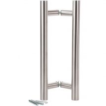 Poignées de Tirage "KLOSE besser" Paire de bâtons de Maréchal 600 mm - Oblique - Inox 316