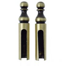 Paire cache-fiche rustique n°16 Bros pour Exacta Ø14 H.80mm vieux bronze - CF-16-A-EX14-4