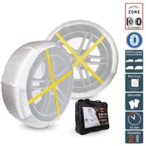 Polaire - Paire de chaînes à neige textiles homologuées loi montagne pour pneu 195/65R15 0G73-PRSC-1
