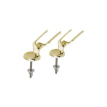 Dianhydro - Paire de charnie'res dore'es supports en alliage non ferreux remplacement universel pour abattants de toilettes en bois avec charnie're