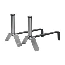 Paire de chenets inox brossé mat