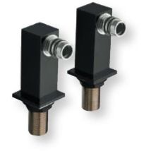 Ondyna - Colonettes Carree Pour Qm107 Entraxe Baignoire 150 Mm Noir - Cristina Pd49813