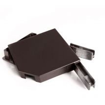 Par de carrilleras de pecho para contraventana seccionada a 45° - 180cm - ral Marrón 8019