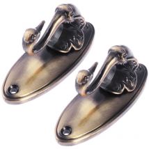 Paire de crochets d'embrasses de rideaux de style cygne (bronze)