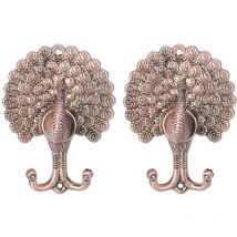 Paire de crochets d'embrasses de rideaux de style vintage (cuivre antique)