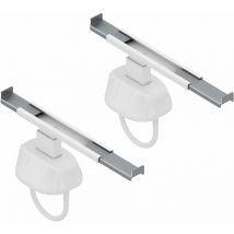 Paire de crochets pour radiateur - supports à fixer au radiateur - s'adapte aux radiateurs tubulaires avec des collecteurs de 45 mm à 60 mm de