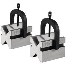Paire de doubles vés pour d. 7-70 mm acier L100xB75xH75 mm tolérance ± 0004 mm