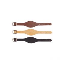 Taglia unica, Cognac Marron clair Naturel: Paire de fermetures en cuir faites à la main pour garde-boue western