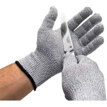 Paire de Gants Anti-Coupures Taille-L Gant Cuisine avec Protection de Niveau 5, Norme en 388 - Meilleure Protection Contre Les Coupures du Quotidien