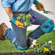 Cyslmuk - Paire de genouillères de jardinage, genouillères réglables, genouillères de jardin, bleu