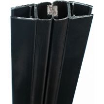 Paire de joints - Joints magnétiques universels noir, Schulte, 201 cm recoupable, pour porte 5 - 6 - 8 mm