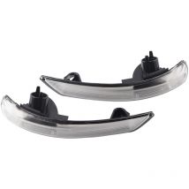 Paire de lentilles d'indicateur de rétroviseur, couvercle de clignotant 1538488 adapté pour Ford Focus 08-18