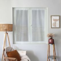 Decostars - Paire De Petits Vitrages À Plumetis En Organza Blanc 60x160 Cm