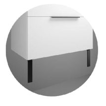Paire De Pieds Pour Meuble - Hauteur: 210 Mm - Long: 40 Mm - Chromé
