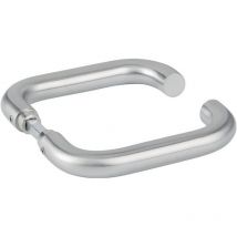 Hermat - Paire de poignées de porte en verre 1801 basic 01 va forme en u 4-KT.8mm