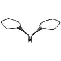 Paire de Rétroviseurs pour Motos Rétroviseur Universel pour Scooter Moto Quad ATV Vélos Bicyclette Filetage Boulon 8 mm