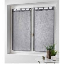 Paire de rideaux - Effet lin Gris clair 2x60x120 cm