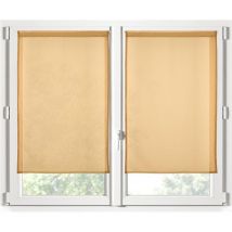 Paire de Rideaux Voile brise bise 60 x 120 cm moutarde