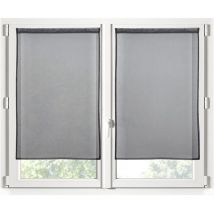 Paire de Rideaux Voile brise bise 70 x 200 cm Anthracite