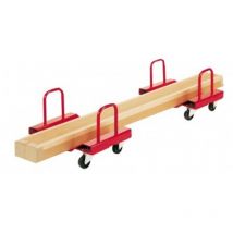 Jeu de 2 rouleurs incurvés pour charges longues 1 t 4 roues nylon Diam 100 mm - Fimm