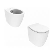 Ponsi Rubinetteria - Paire de sanitaires au sol 52 cm blanc mat Ponsi Kite KITKITE1BO