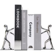 Tigrezy - Paar kreative, menschlich geformte Buchstützen, rutschfestes, schweres Metall, langlebig, stabile Buchaufbewahrungstasche, Schlafzimmer,