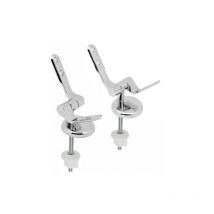 Dianflex - Paire de supports universels de rechange en alliage pour abattants de toilettes en bois charnie're re'glable vissable par le bas