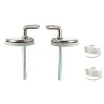 Reru - Paire de supports pour siège de toilette en laiton chromé