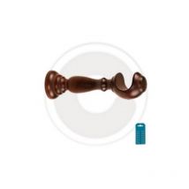 Paire de supports pour tringles a rideaux en bois naturel 35 mm a 18 cm du mur