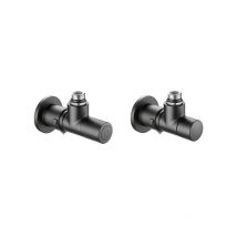 Caleffi - Paire de vannes high-style noir mat 400103 Noir mat