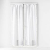 Paire de Voilages Haltona Blanc - Effet Lin Tissé 70x200 cm