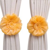 Paire d'embrasses de rideaux en dentelle et fleurs, décorations de Noël, porte-rideaux en ruban, pour chambre d'enfant
