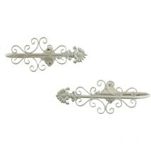 Paire d'embrasses en fer blanc cm26x10h9,5