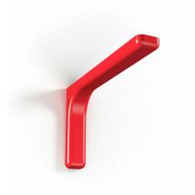 Emballage 2 supports de support en acier en zinc chromé avec couvercle plastifié pour fixer les étagères murales 12 cm Red - Red