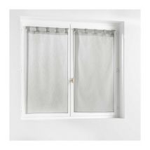 Paire droite passants 2 x 60 x 160 cm polycoton selena Gris