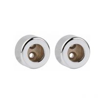Paire de supports naissance de tube rond - Diamètre tube 16 mm - Avec enjoliveur de finition