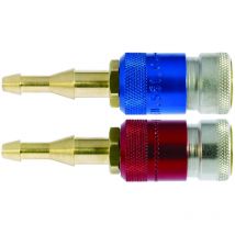 Castolin - Paire de raccords rapides Femelle ox/ad T6.3 730148D