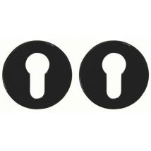 Paar Rosettenschloss S80 Normbau Profilzylinder - Schwarz 16 - 247120