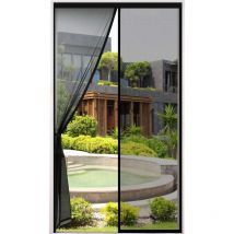 Paissie Moustiquaire Porte Magnétique 120x220cm Maille Très Dense Moustiquaire Porte Aimantée Rideau Anti Mouches Anti Insectes Avec Ruban Adhésif,