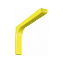 Paket 2 verchromte Zinkstahl -Stützklammern mit plastischer Abdeckung zum Befestigen der Wandregale - Yellow18 cm - Yellow