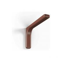 Paket 2 verchromte Zinkstahl -Stützklammern mit plastischer Abdeckung zum Befestigen der Wandregale - DarkRed18 cm - DarkRed